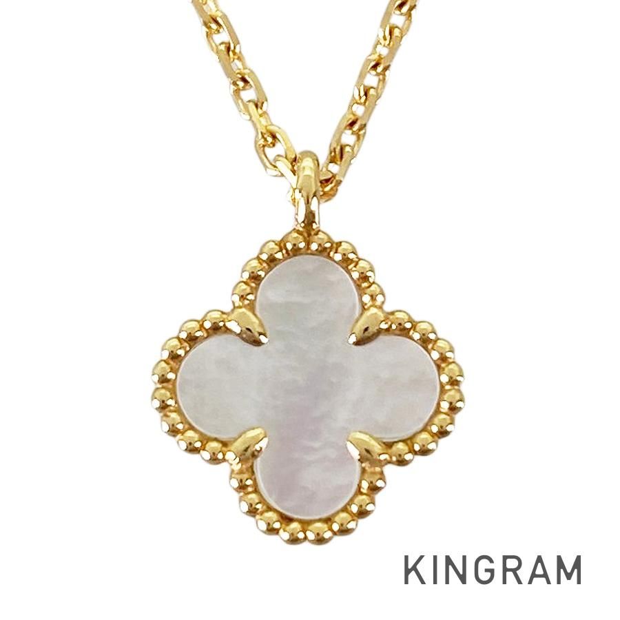 ヴァンクリーフ＆アーペル Van Cleef & Arpels スウィート アルハンブラ ペンダント VCARF69100 K18YG シェル ネックレス ss【中古】