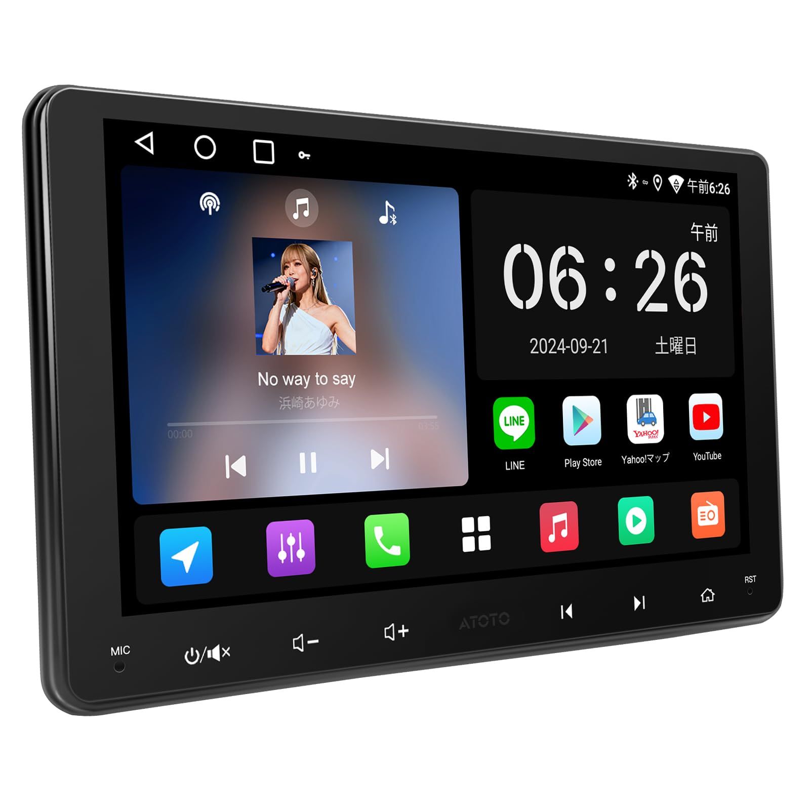 ☆新品☆ATOTOZONE A5L Android 9インチディスプレイオーディオ、2DINアンドロイドカーナビ、CarPlay&Android Autoワイヤレス・有線、Wi-Fi/USBインターネット接続、24バンドEQ、DSP内蔵、Ch 9033ed50