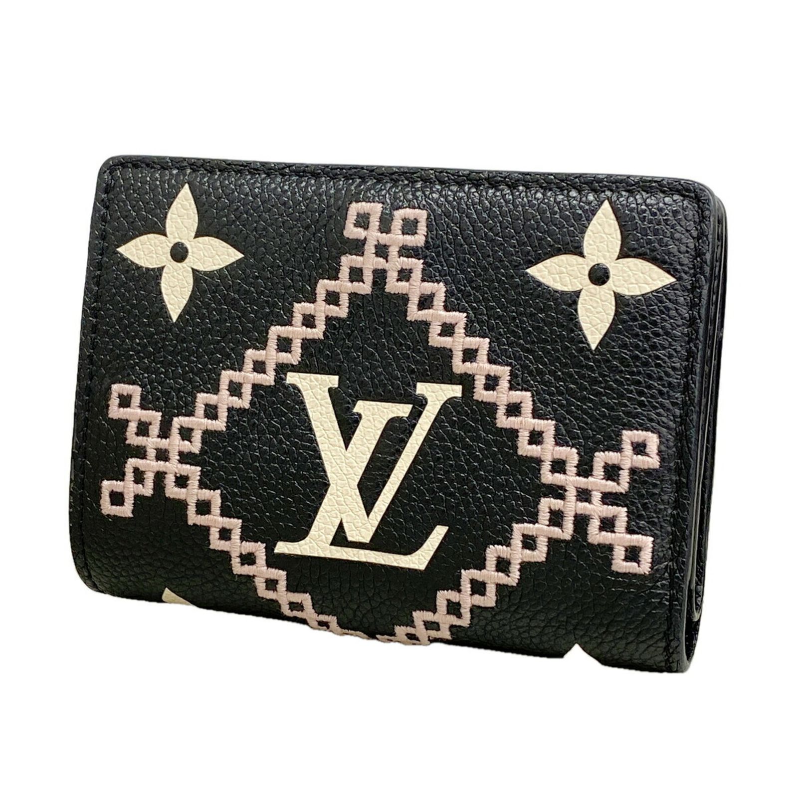ルイ・ヴィトン(Louis Vuitton) ルイ・ヴィトン 財布 モノグラム・アンプラント ブロデリー ポルトフォイユク M81139 ノワールレディース