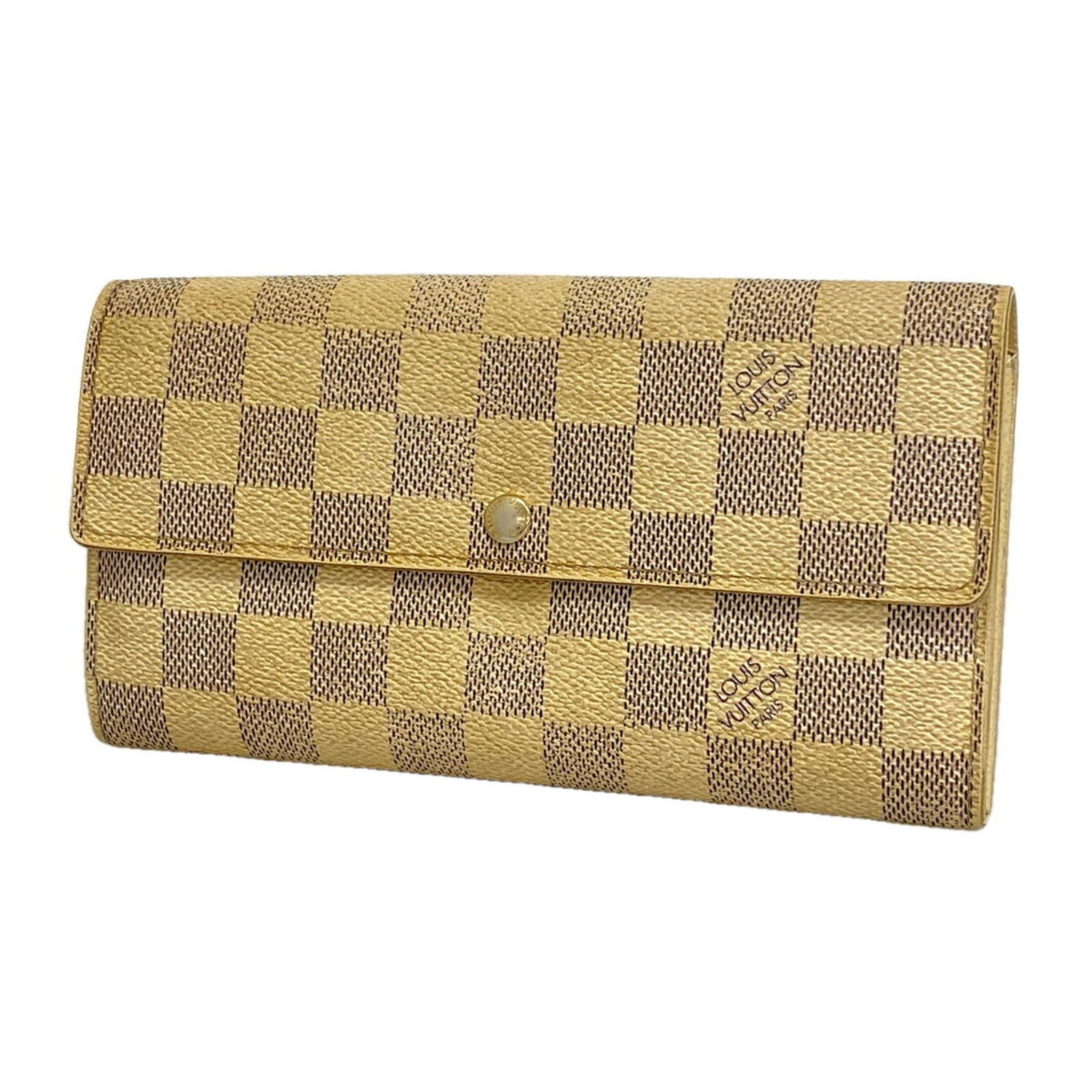ルイ・ヴィトン(Louis Vuitton) ルイ・ヴィトン 長財布 ダミエ・アズール ポルトフォイユサラ N61735 ホワイトレディース
