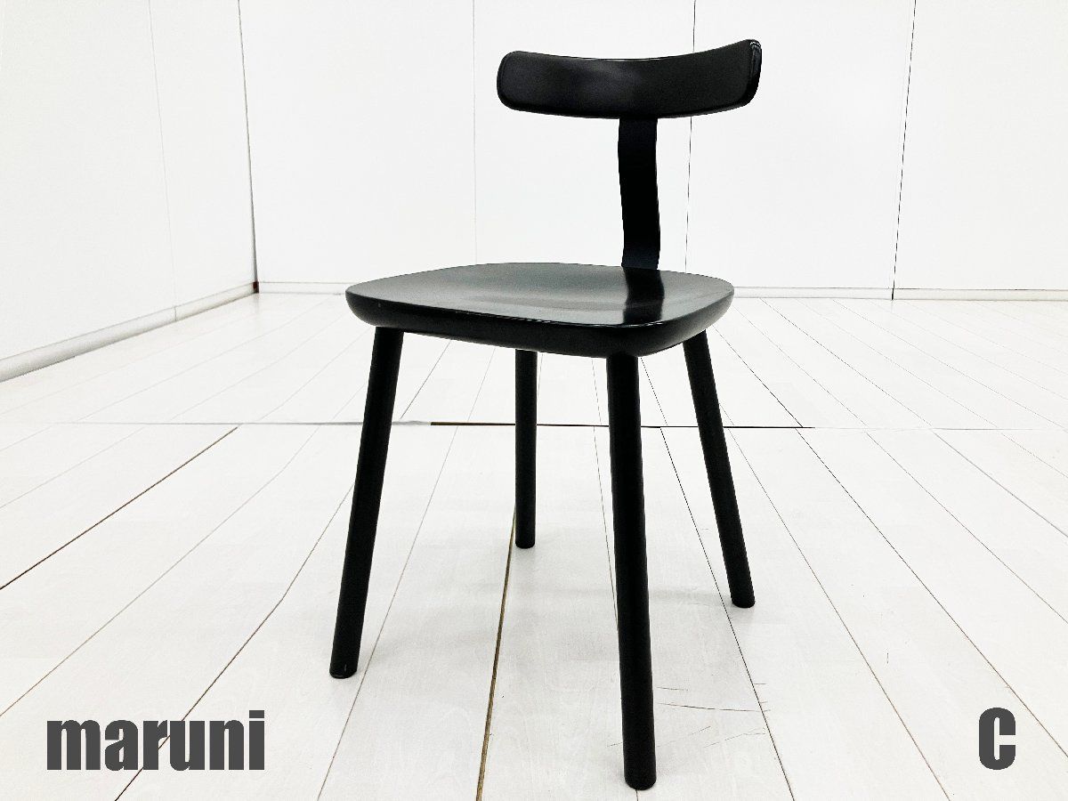 C)MARUNI / マルニ木工■T＆O T1チェア■ジャスパーモリソン■メープル材■ブラック■ダイニングチェア