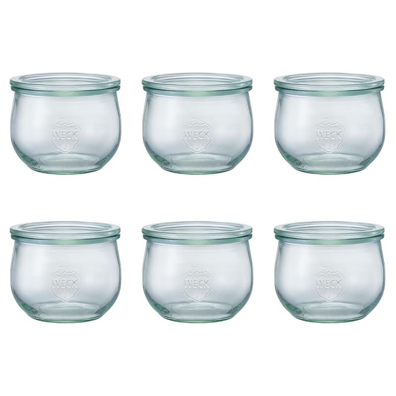 【新品】 WECK キャニスター ガラスキャニスター 保存容器 保存瓶 (Tulip Shape 500ml 6個セット)