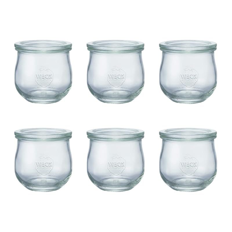 【新品】 WECK キャニスター ガラスキャニスター 保存容器 保存瓶 WE-746 (TULIP 370ml 6個セット)