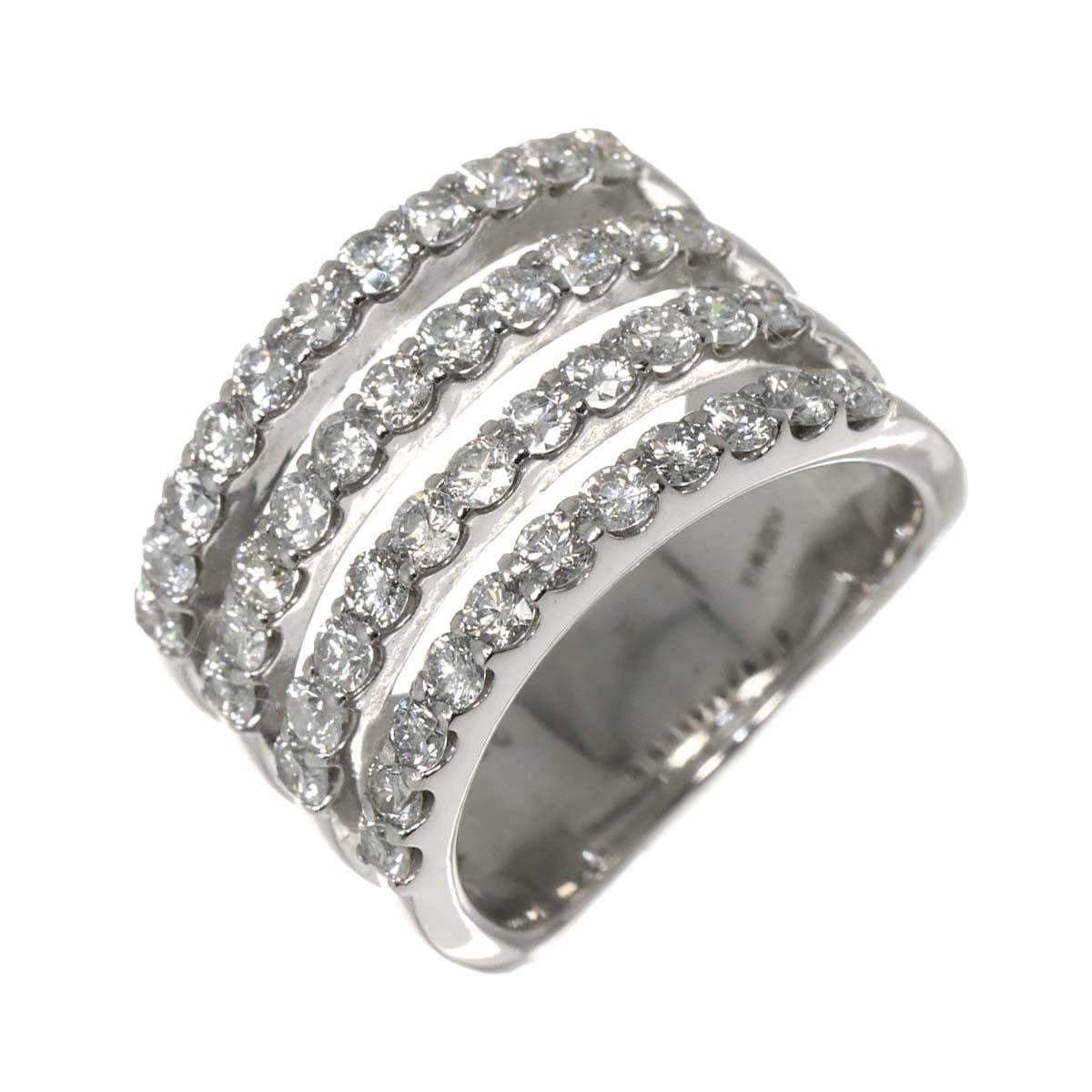 リング 13号 ダイヤ 2.00ct K18 WG ホワイトゴールド 750 指輪 Diamond Ring 90338061
