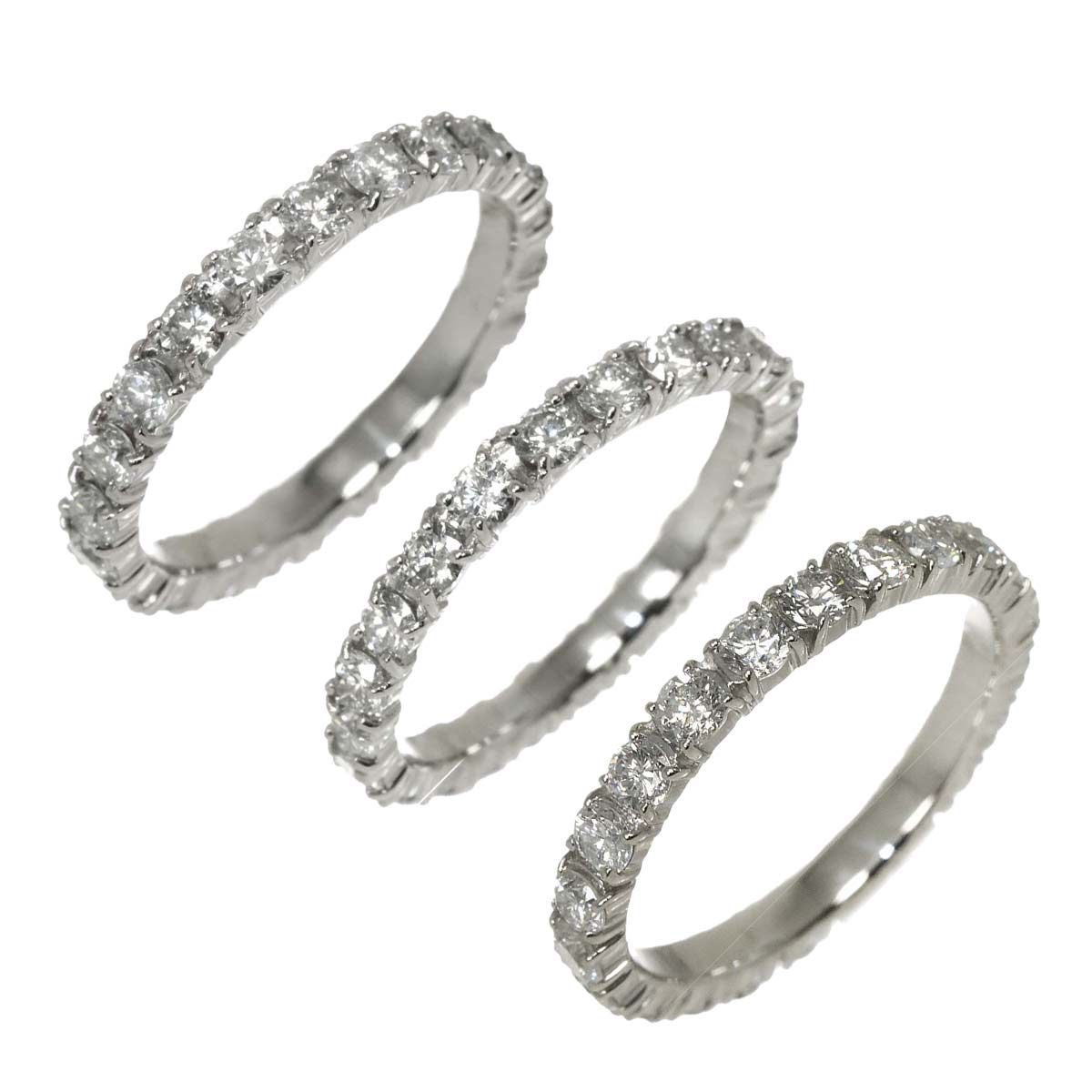 リング 9号 ダイヤ 3.00ct Pt プラチナ 3本セット 指輪 Diamond Ring 90338137