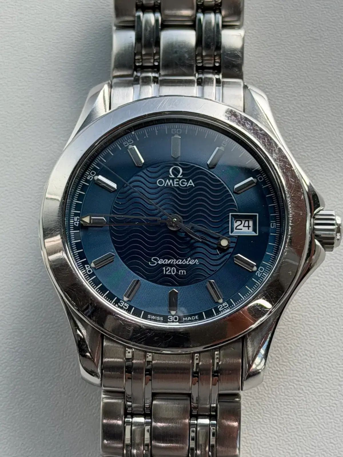 オメガ シーマスター 120m クォーツ ブルー 2511 81 時計 出品