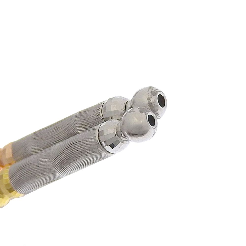 【本物保証】 超美品 ネックレス 12.4g K18YG/PG/WG スリーカラーゴールド Pt950 プラチナ 磁石入 マグネット ワイヤー 変形 ノーブランド