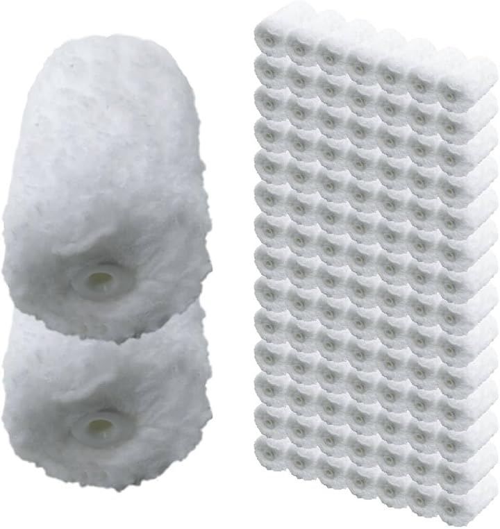 KōGU BASE 塗装ローラー マイクロファイバー スモール ペイント ペンキ 用品 2インチ 13mm 100本 (ホワイト)
