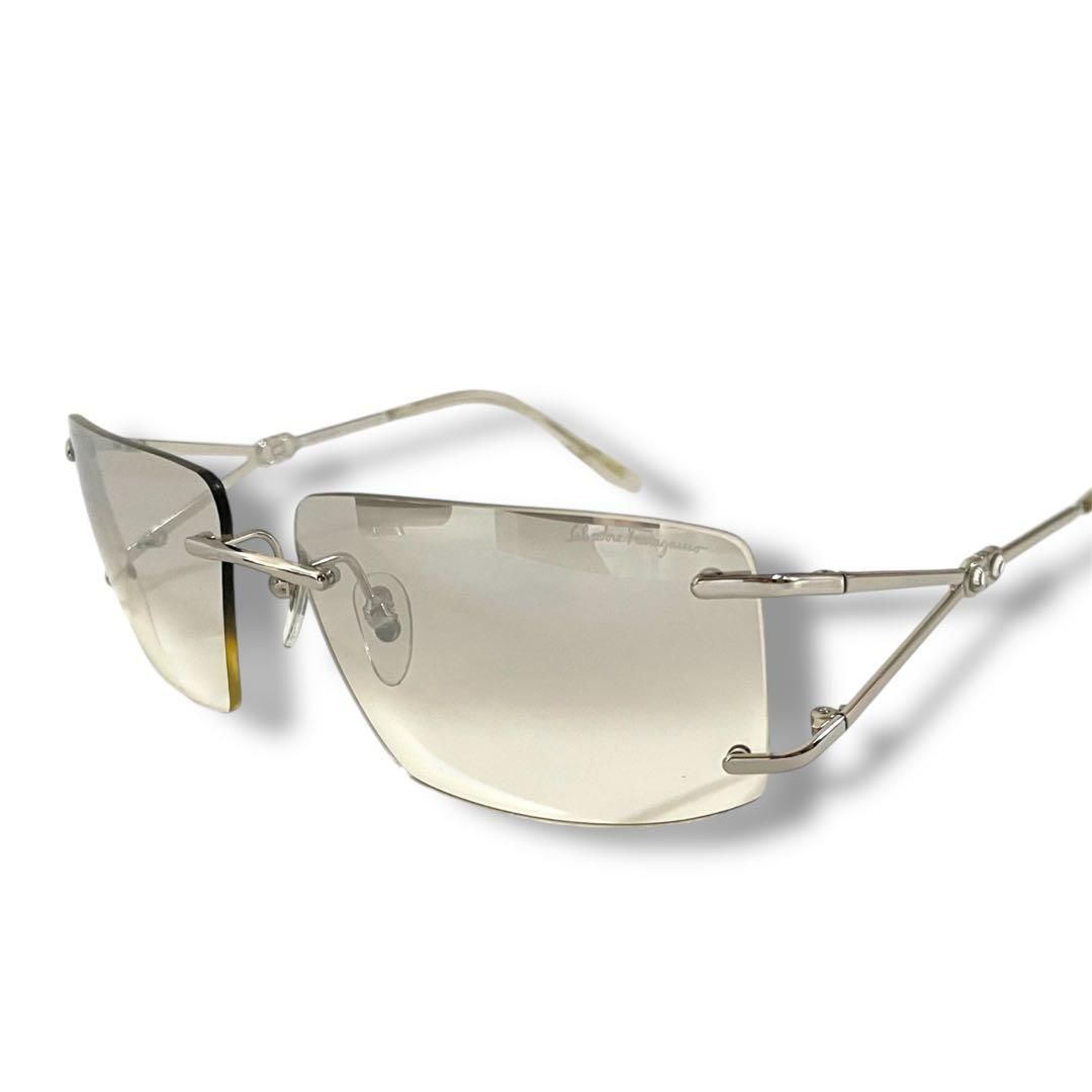 Y2K Ferragamo Rimless Sunglasses Gancini