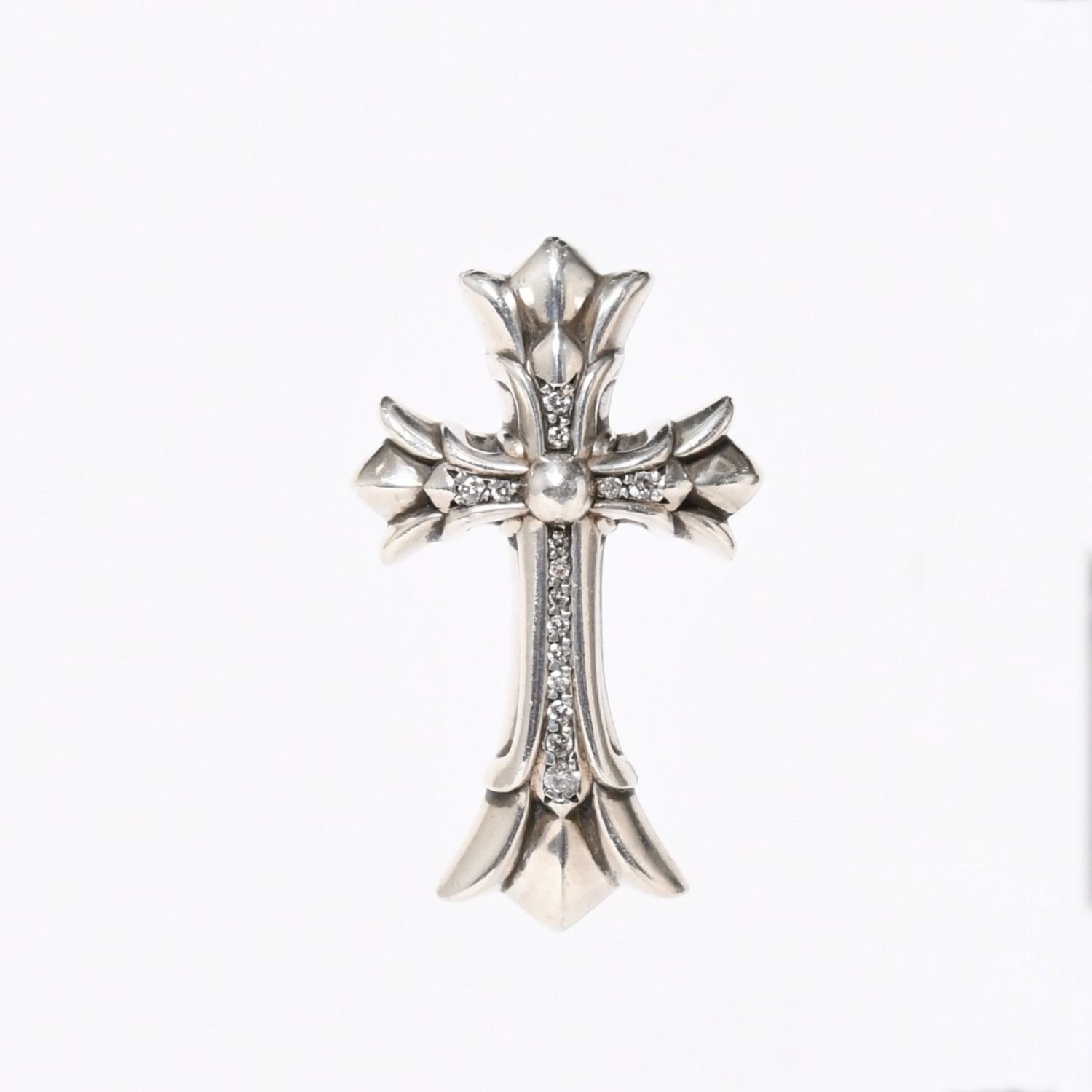 極美品 CHROME HEARTS クロムハーツ DOUBLE CH CROSS SMALL P/D