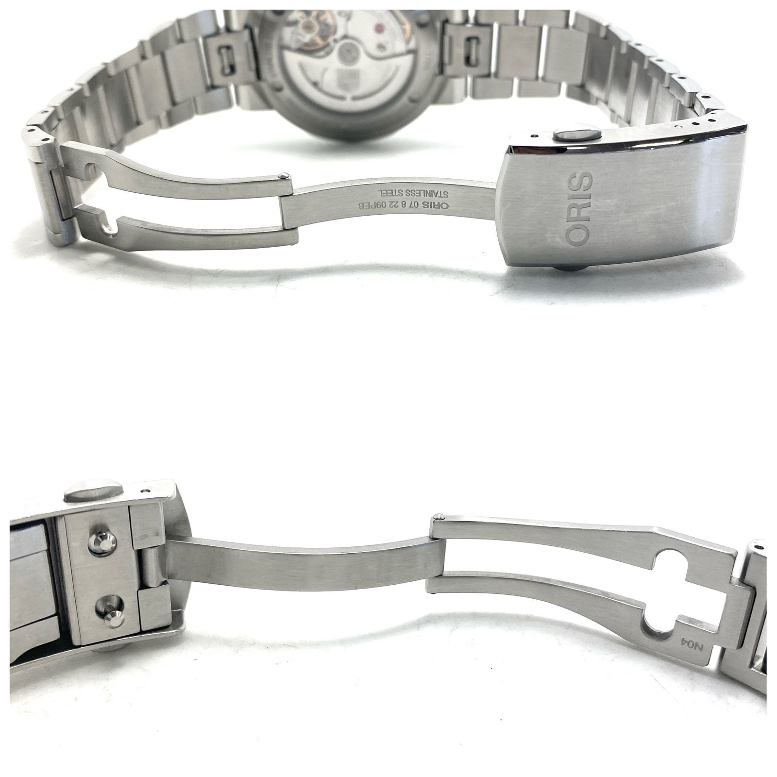 腕時計 メンズ オリス ORIS アクイス デイト キャリバー400 01 400 7769 4154 自動巻 黒/グレー 裏スケ デイト表示