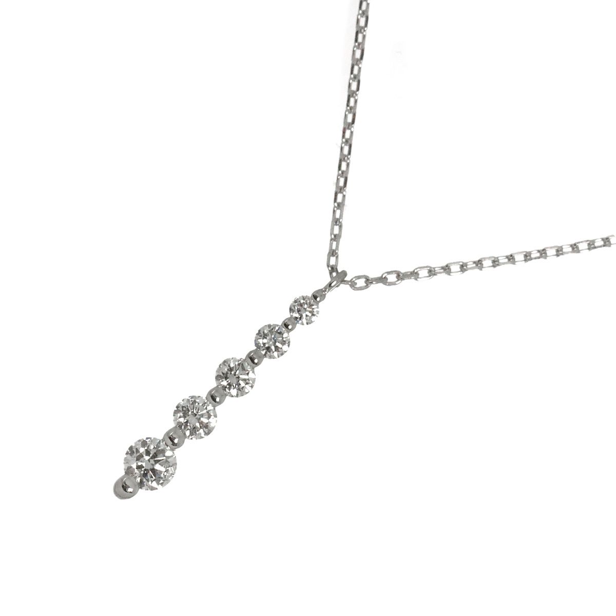 ヴァンドーム青山 Vendome Aoyama ダイヤ 0.18ct ネックレス 43cm Pt プラチナ Diamond Necklace 90331507