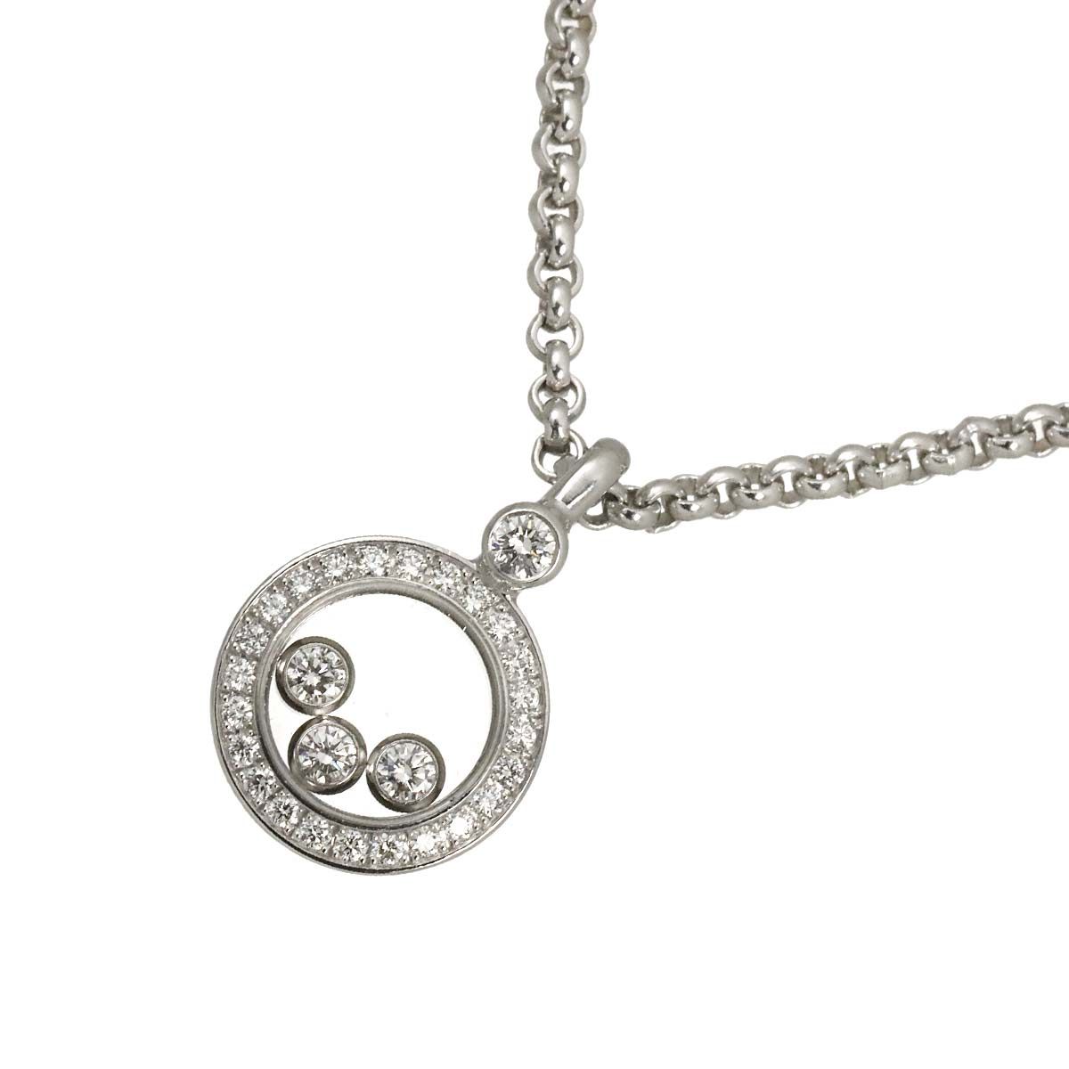 ショパール Chopard ハッピーダイヤ ネックレス 42cm K18 WG ホワイトゴールド 750 Happy Diamond Necklace 90332170 189,000円