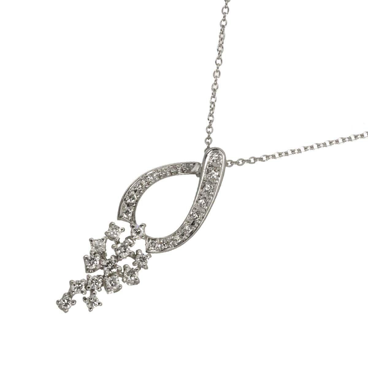 ポンテヴェキオ Ponte Vecchio ダイヤ 0.620ct ネックレス 45cm K18 WG ホワイトゴールド 750 Diamond Necklace 90334002