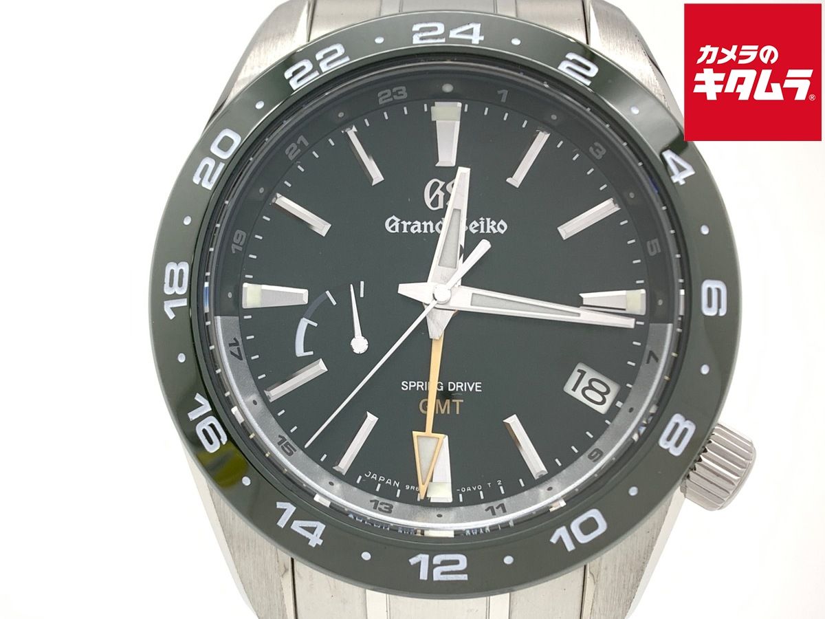 【中古】 【美品】 グランドセイコー スプリングドライブ GMT グリーン SBGE257/9R66-0BB0 ステンレススティール/セラミック