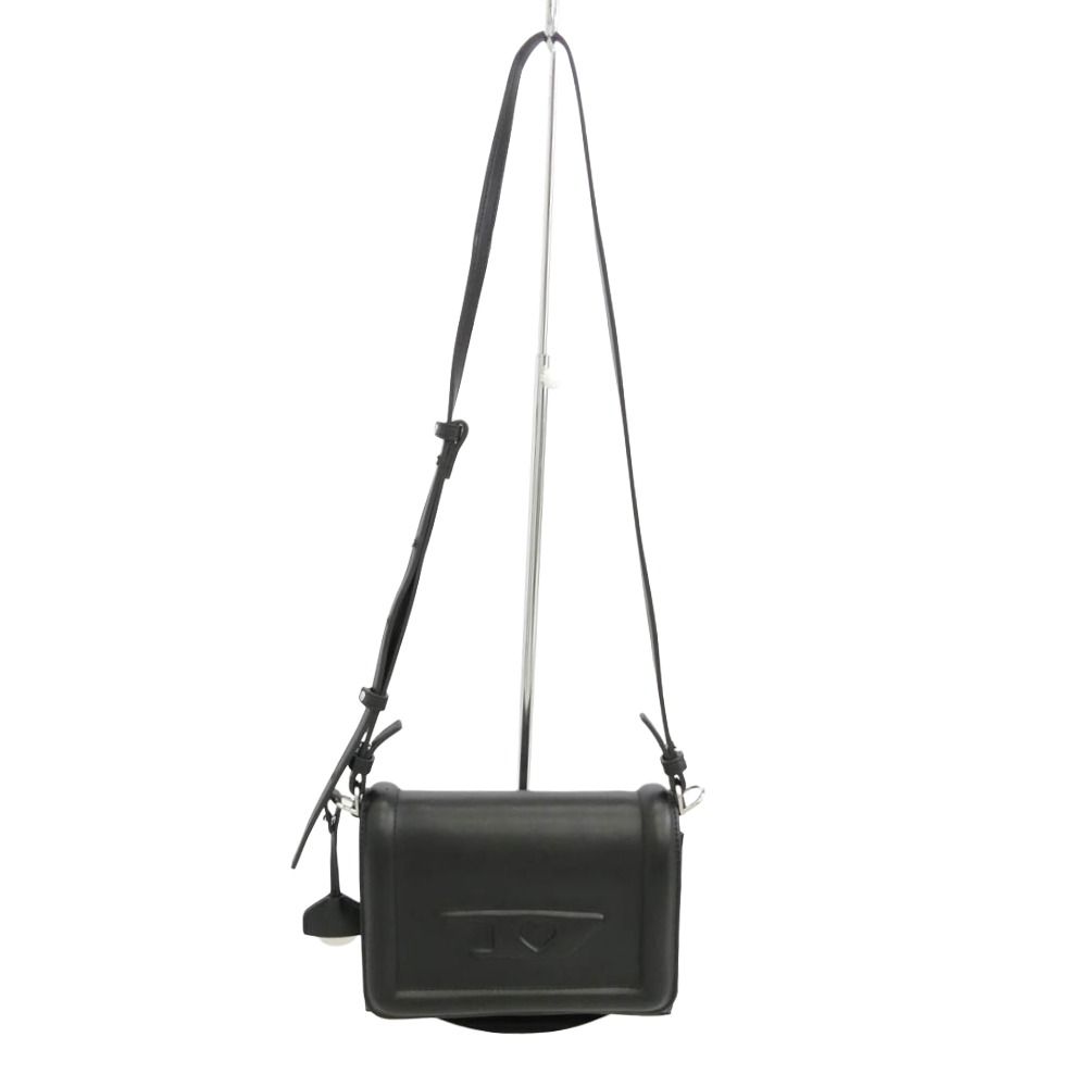 DIESEL ディーゼル X10159 P6728 YBYS S CROSSBODY レザー クロスボディ ショルダーバッグ ブラック系【中古】