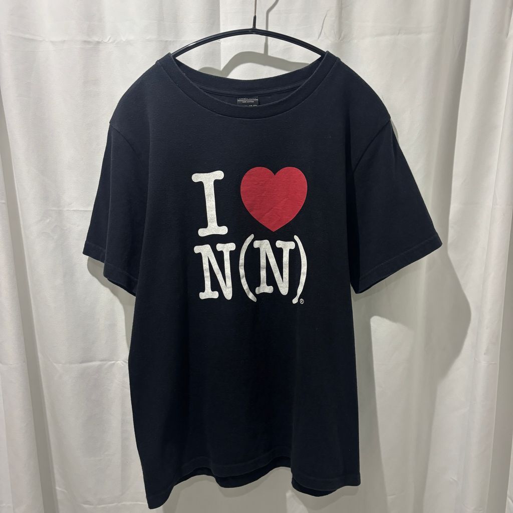 NUMBER (N)INE ナンバーナイン I LOVE N(N) TEE Tシャツ ブラック size:2【中目黒B08】