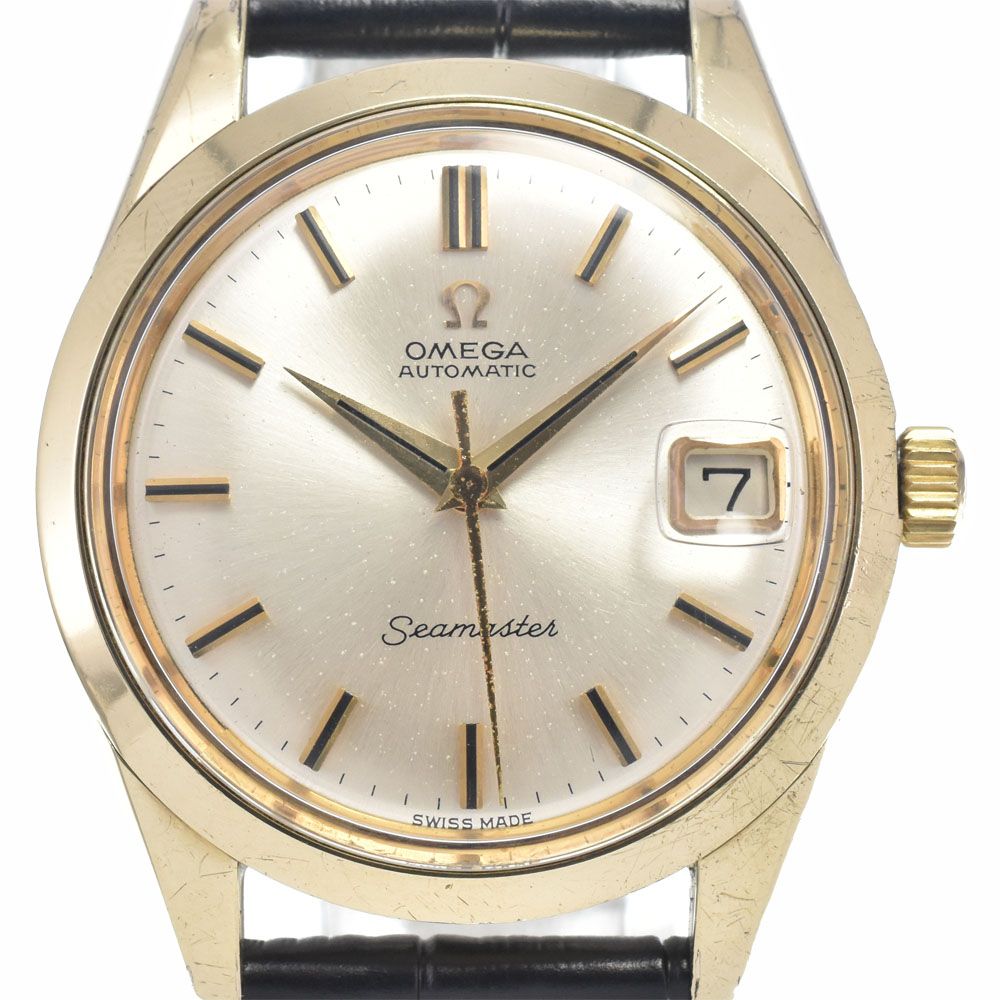 値下 オメガ OMEGA Ref.166.010 ヴィンテージ シーマスター Cal.562 シルバー 自動巻き メンズ 腕時計 E#146673