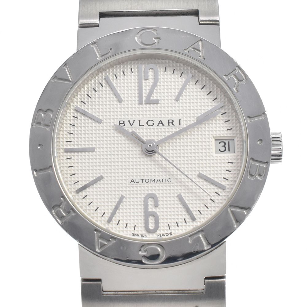 値下 ブルガリ BVLGARI BB33SS AUTO ブルガリブルガリ デイト シルバー 自動巻き メンズ 良品 腕時計 E#146734 79,750円