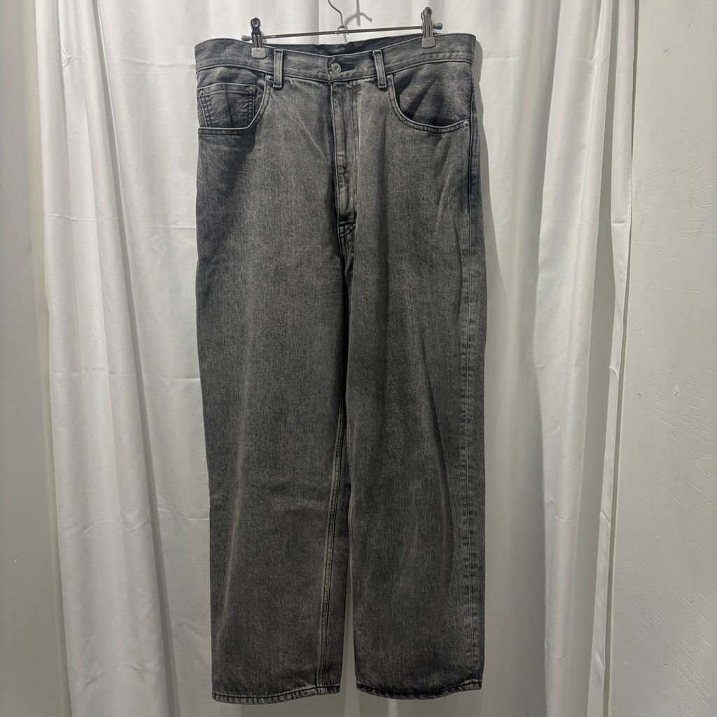 YLÈVE イレーヴ 13.5oz DENIM BAGGY FADE デニムパンツ 170-4240545 グレー size:4【中目黒B08】 11,023円
