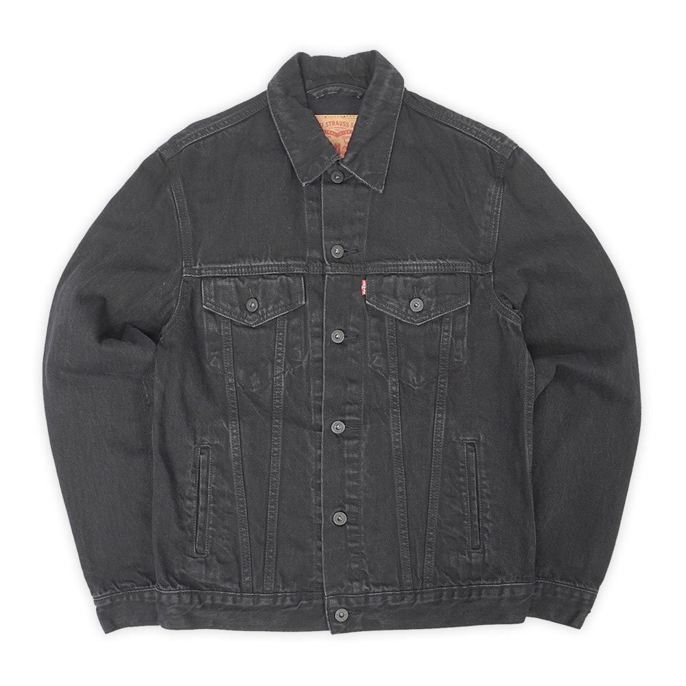 リーバイス Levi's 00s 2000年代 ブラックデニムジャケット ジージャン Gジャン トラッカージャケット 赤タブ USA アメリカ ヴィンテージ 古着 メンズ コート ジャケット 黒 M【中古】