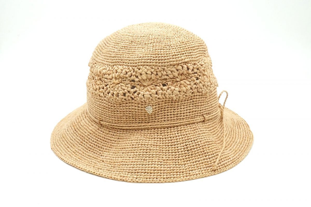 ヘレンカミンスキー ラフィア 麦わら帽子 ハット ワンサイズ リボン ベージュ HELEN KAMINSKI 7498k 6,240円