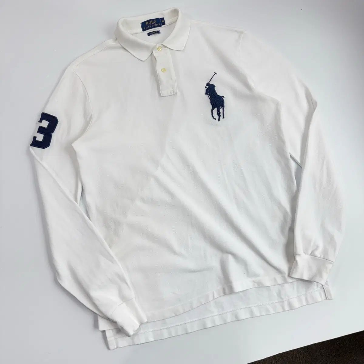 POLO ポロ ラルフローレン ビックポニー コットン 白 カラ Tシャツ
