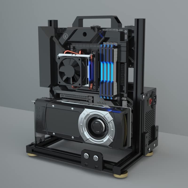 【新品】 DIY コンピュータ ケース 良い放熱性能 オープンケース アルミニウム合金材質 (ATX)