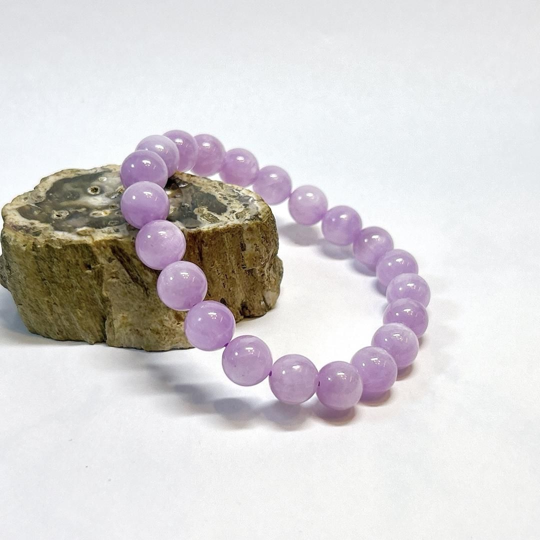 【E101663】ミルキークンツァイト　9.5㎜　kunzite＊bracelet 天然石　天然石アクセサリー　ブレスレット