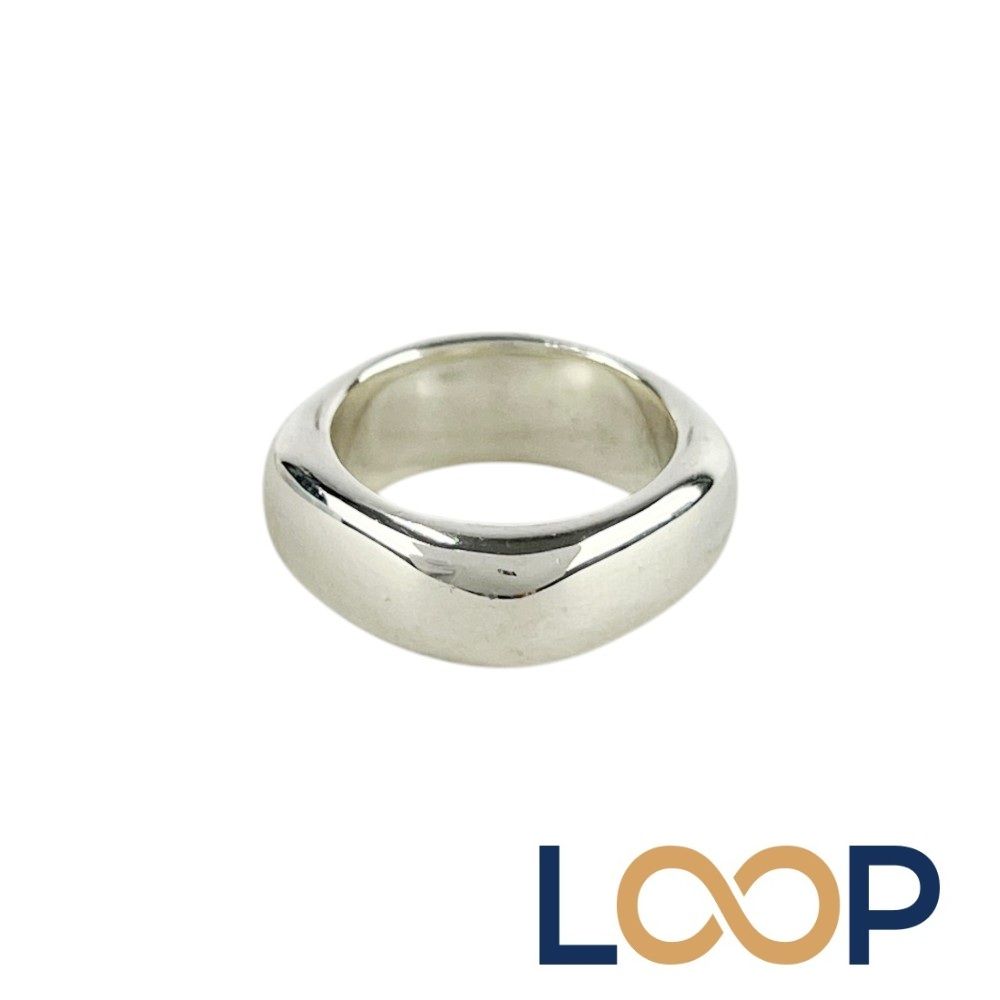 Tiffany ■ Good Condition ■ Square Ring Ring Accessory SV925 Silver Approx 10.8g #11.5 [720970] 11