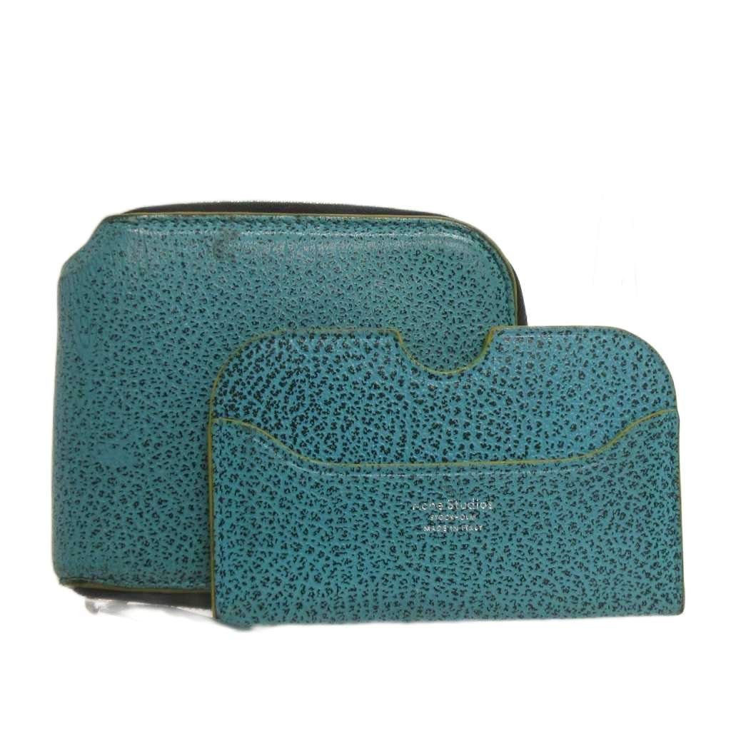 アクネ ストゥディオズ Acne Studios 2点 セット 二つ折り財布 カードケース 青 ブルー ウォレット