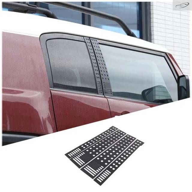トヨタ FJ クルーザー 2007-2021 用 ミ製カーウィンドウ B ピラー センターピラートリムステッカー カーアクセサリー