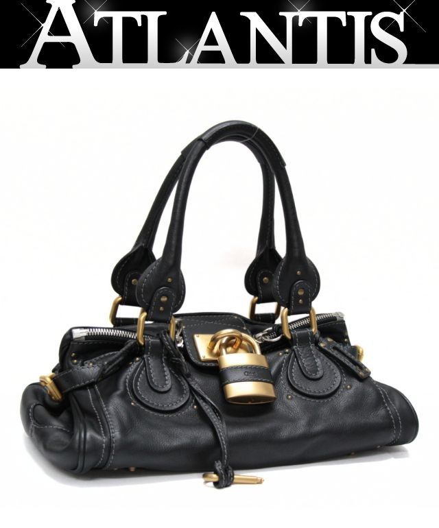 美品 クロエ Chloe パディントン ハンドバッグ レザー 黒 【75945