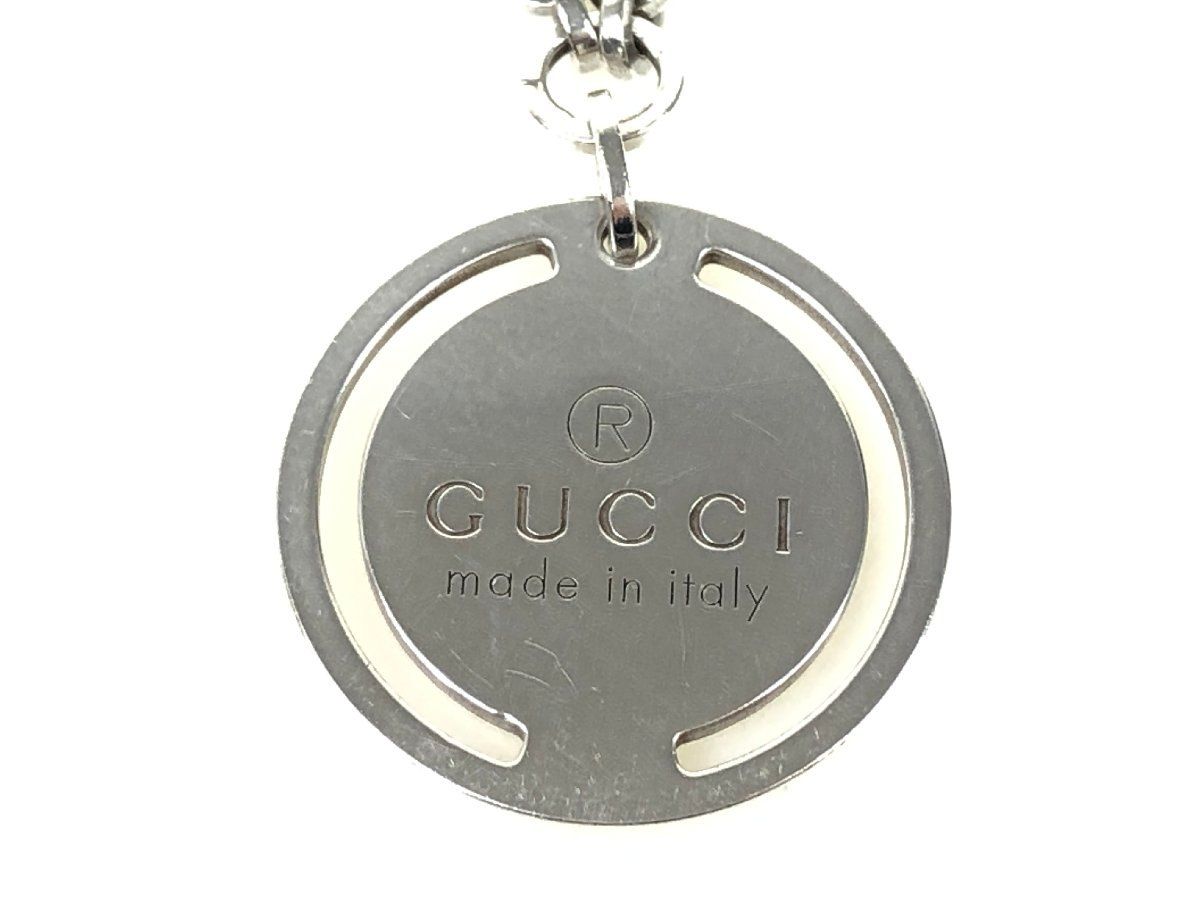 FD　グッチ　GUCCI　ラウンドプレート　ロングチェーン　ネックレス　幅2.6cm　シルバー925　送料無料