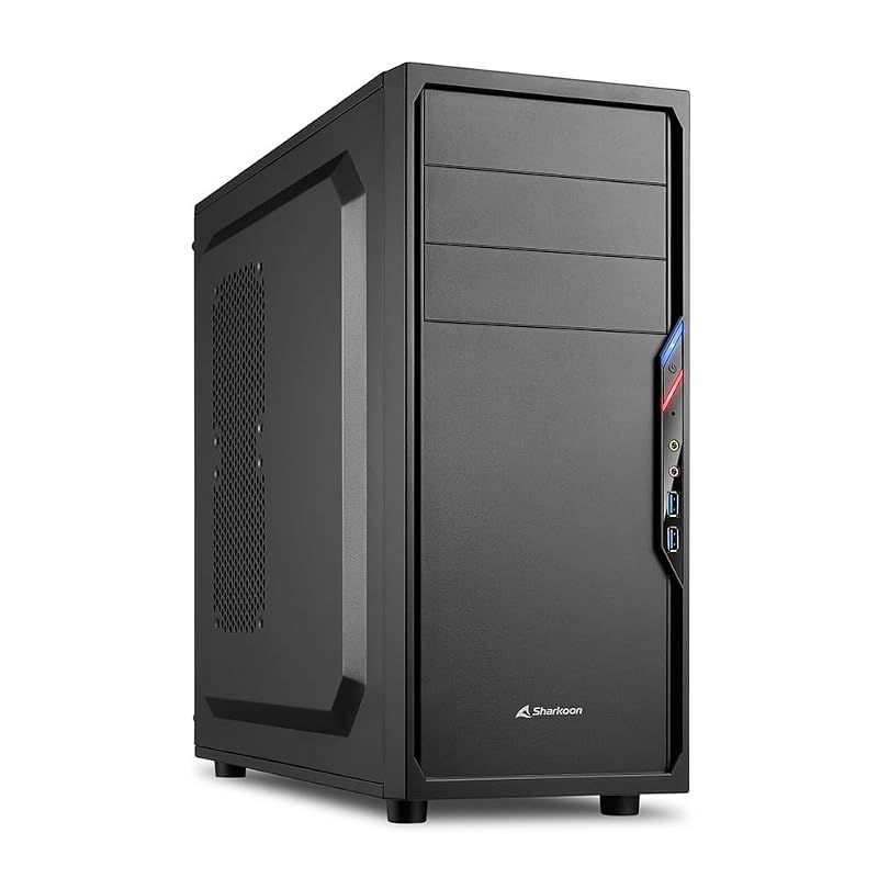 【新品】 Sharkoon ATX/MicroATX対応ミドルタワーPCケース VS4-Vシリーズ ブラック SHA-VS4-VBK 7,031円