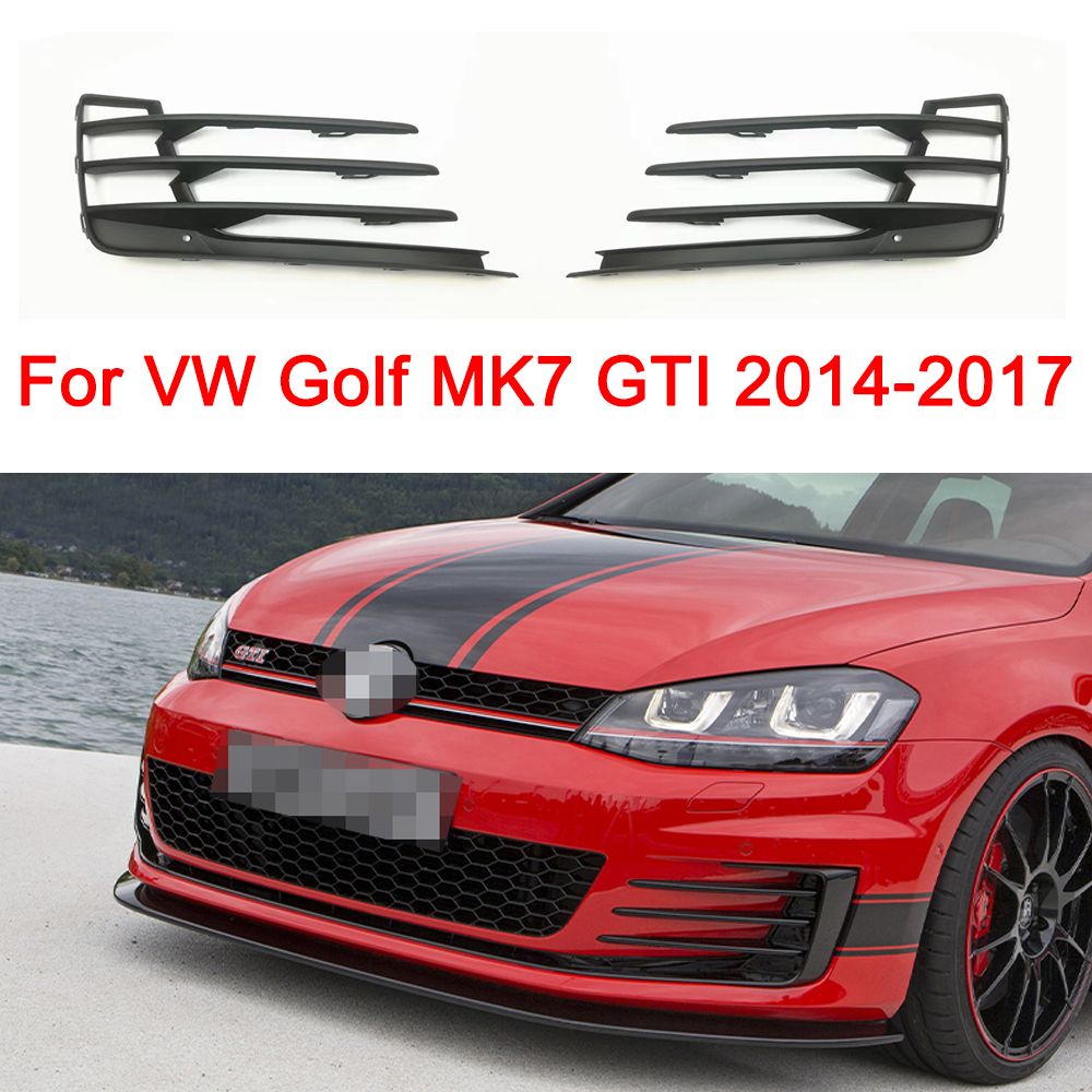 VWゴルフ MK7 GTI 2014-2017 用 フロントフォグランプグリル 光沢ブラック 10,303円