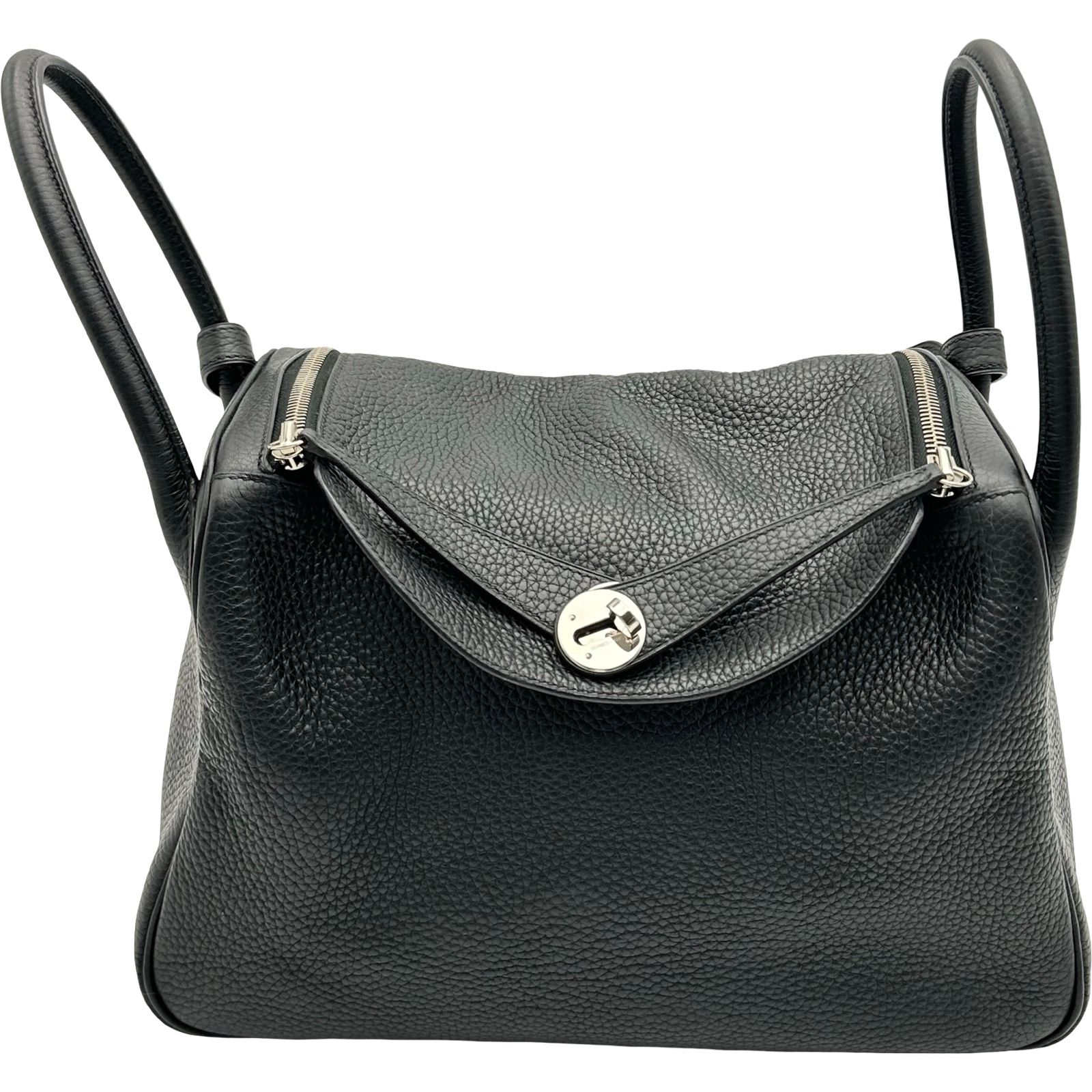 エルメス HERMES リンディ30 □J刻印（2006年製） ブラック シルバー金具 トリヨンクレマンス レディース ショルダーバッグ