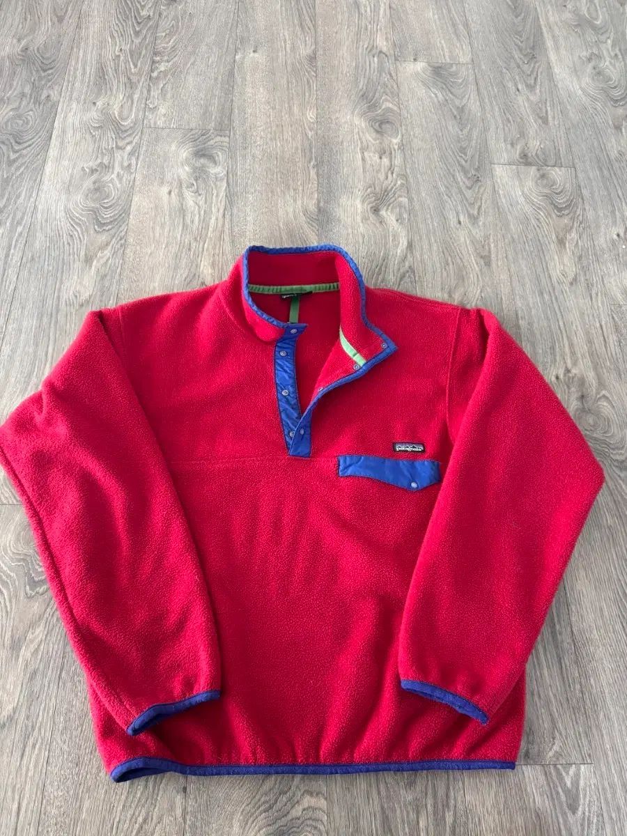 L patagonia 90s ジャマイカ産 Synchilla（シンチラ）レトロ プルオーバー フリース ジャケット レッド