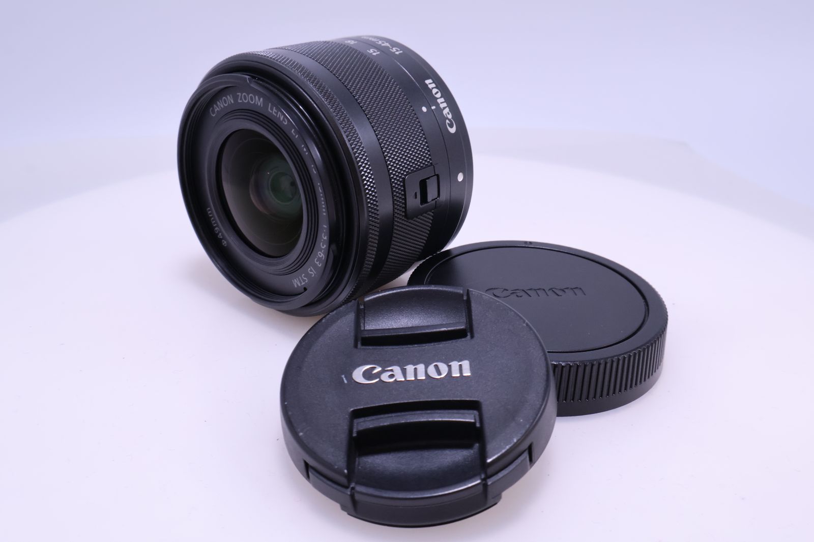【美品】Canon 標準ズームレンズ EF-M15-45mm F3.5-6.3IS STM (グラファイト) ミラーレス一眼対応 EF-M15-45ISSTM