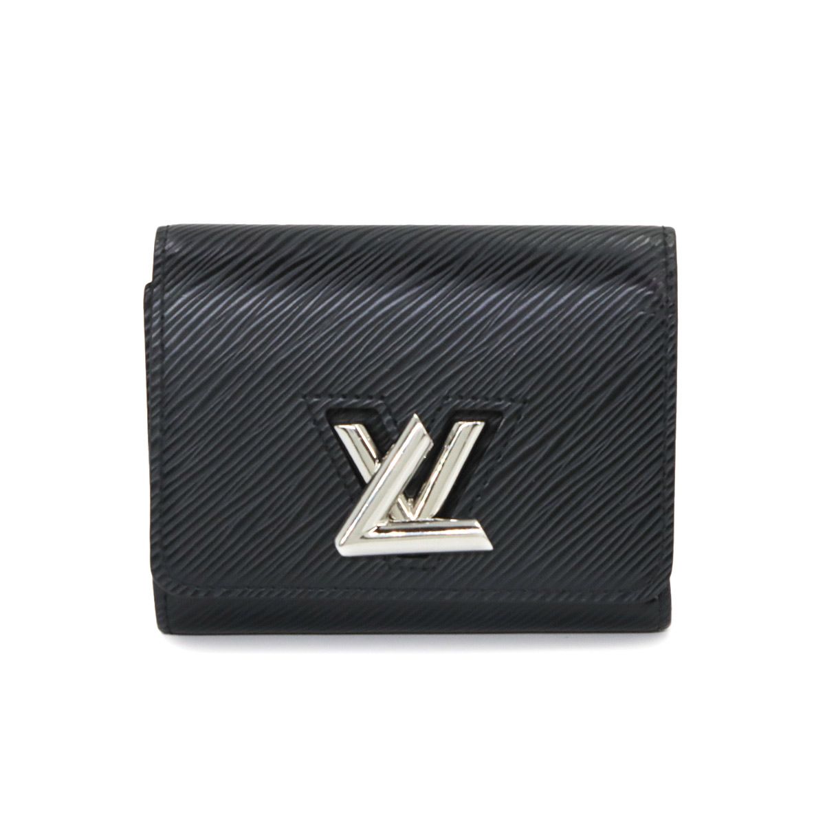 新品同様 ルイ ヴィトン LOUIS VUITTON エピ ポルトフォイユ ツイスト コンパクト 三つ折り 財布 レザー ノワール M64414 RFID 90335518