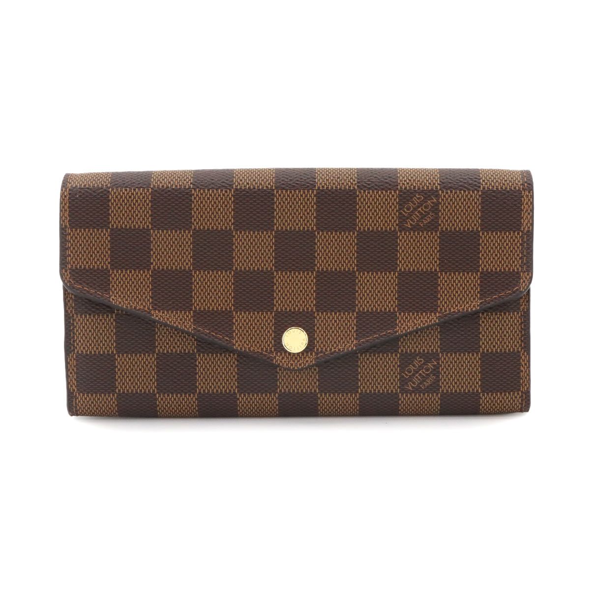新品同様 ルイ ヴィトン LOUIS VUITTON ダミエ ポルトフォイユ サラ 二つ折り 長財布 エベヌ ブラウン N63209 90337831