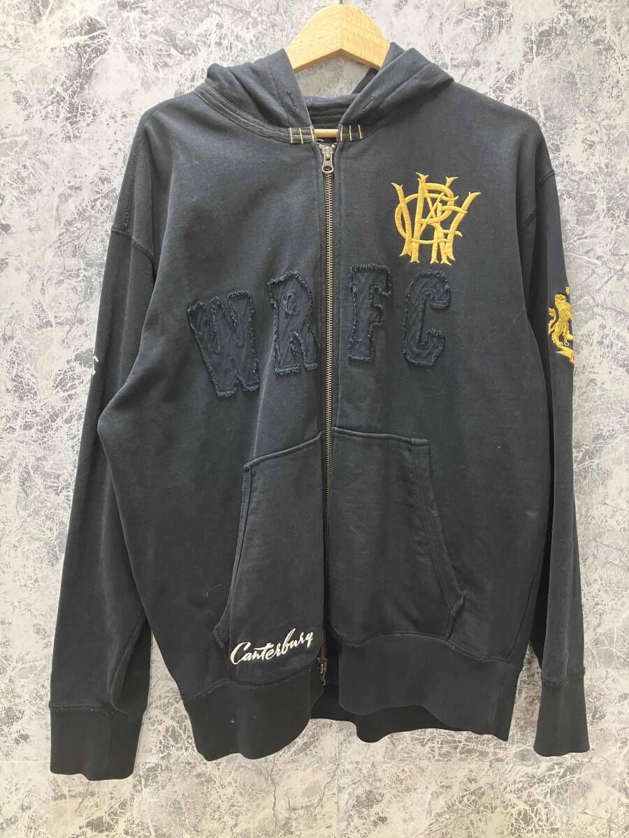 CANTERBURY / カンタベリー パーカー ブラック サイズXL WRFC フルジップ 刺繍