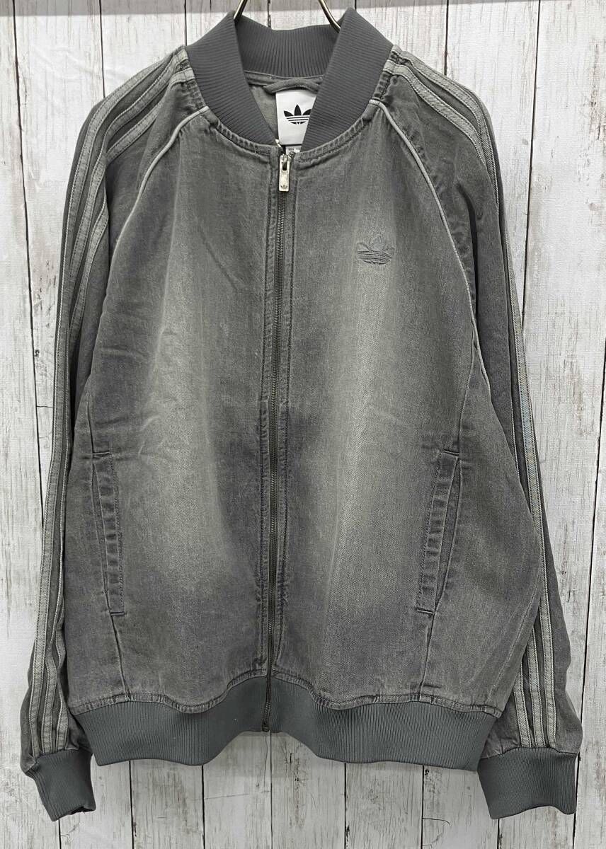 【美品】adidas LOOSE SST DENIM BLACK WASH JACKET ライトデニム　アディダス ブルゾン JW5915 size2XL