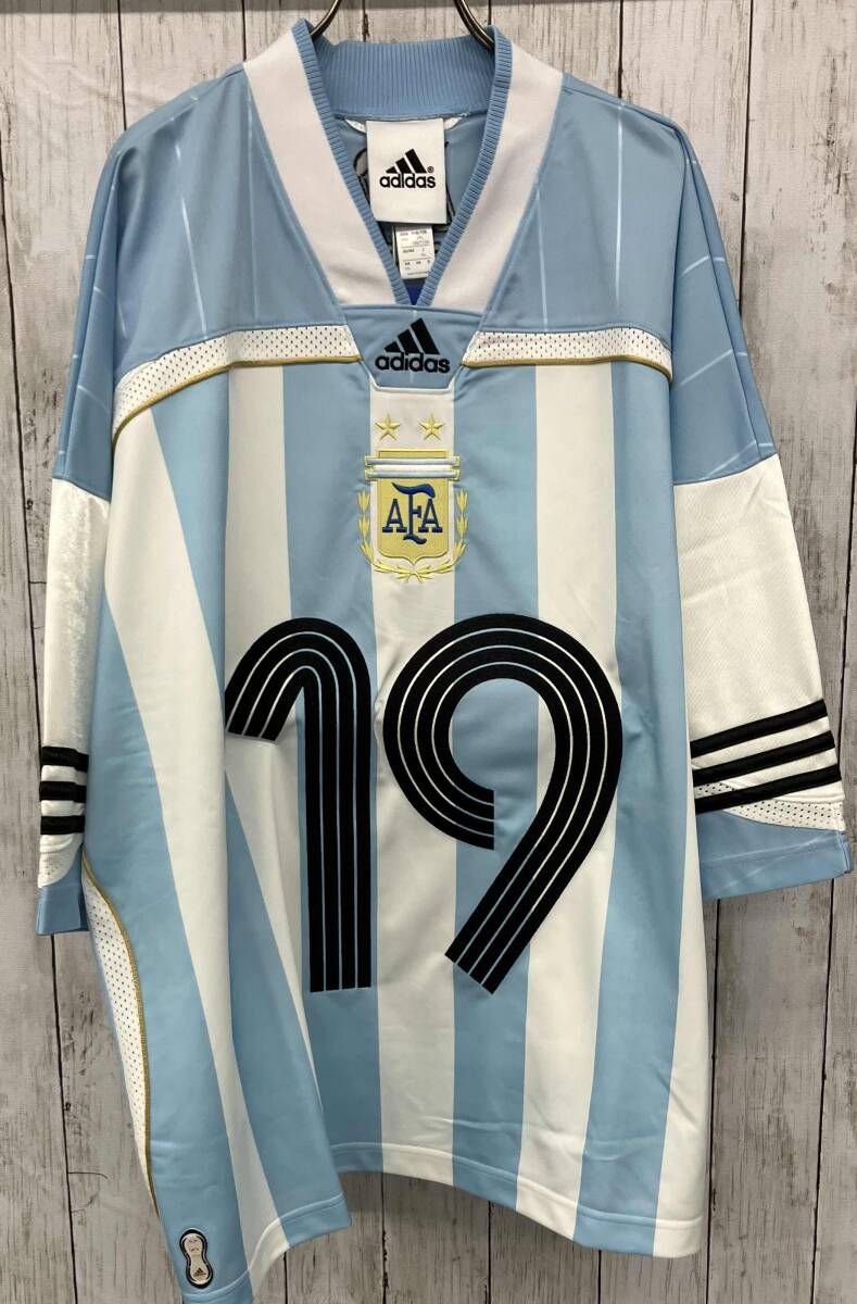 【美品】adidas　ブリングバック リミックス サッカーアルゼンチン代表 ジャージ アディダス 半袖Tシャツ KD5982 size3XL