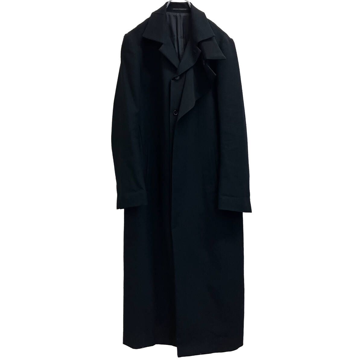 25AW YOHJI YAMAMOTO POUR HOMME ジャケットWOOL GABARDINE 4 BUTTONS LONG JACKET size2 HL-J11-835-1-02 ヨウジヤマモトプールオム 110,360円