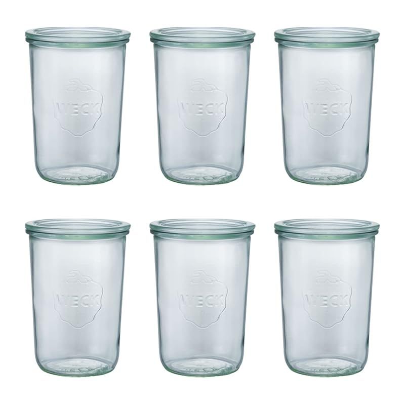 【新品】 WECK キャニスター ガラスキャニスター保存容器 保存瓶 WE-743 (Mold Shape 750ml 6個セット) 7,299円