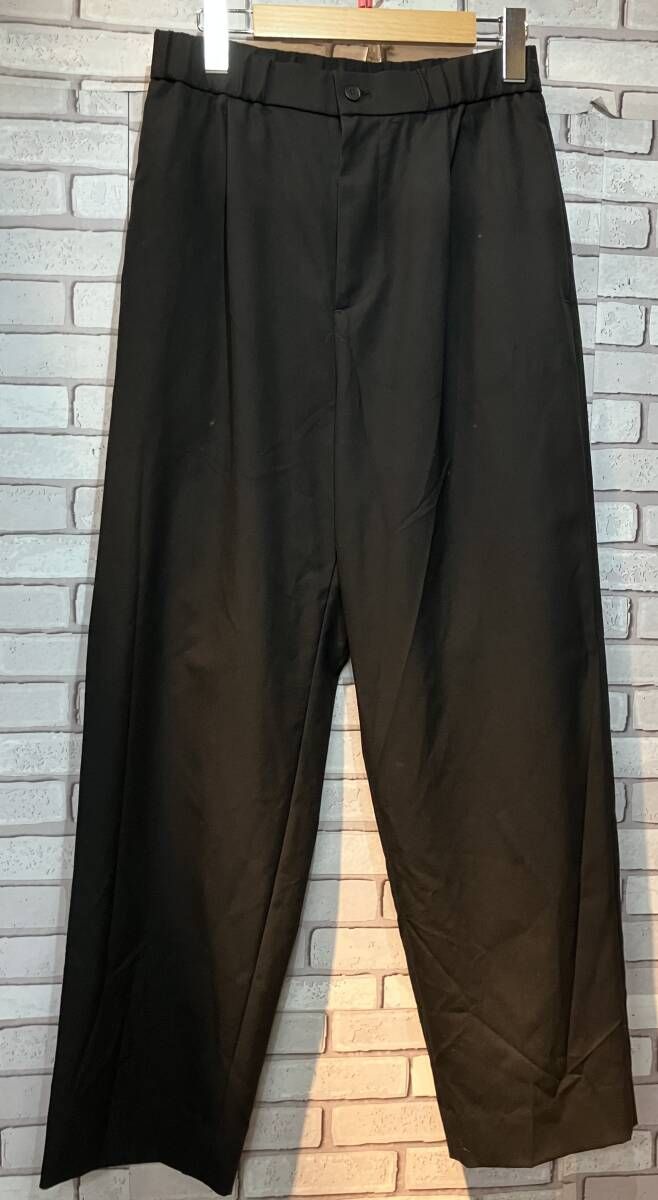 ATON エイトン その他ロングパンツ ウールパンツ ブラック Mサイズ トラッド＆ベーシック