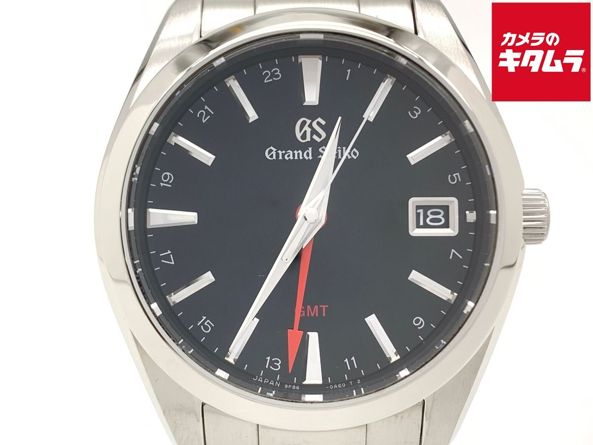 【中古】 【美品】 グランドセイコー クォーツ GMT ブラック SBGN013/9F86-0AF0 ステンレススティール