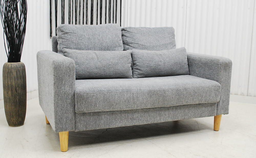 502)三越家具 ブルージュ 2Pソファ 二人掛け 木脚 レッド系 英国