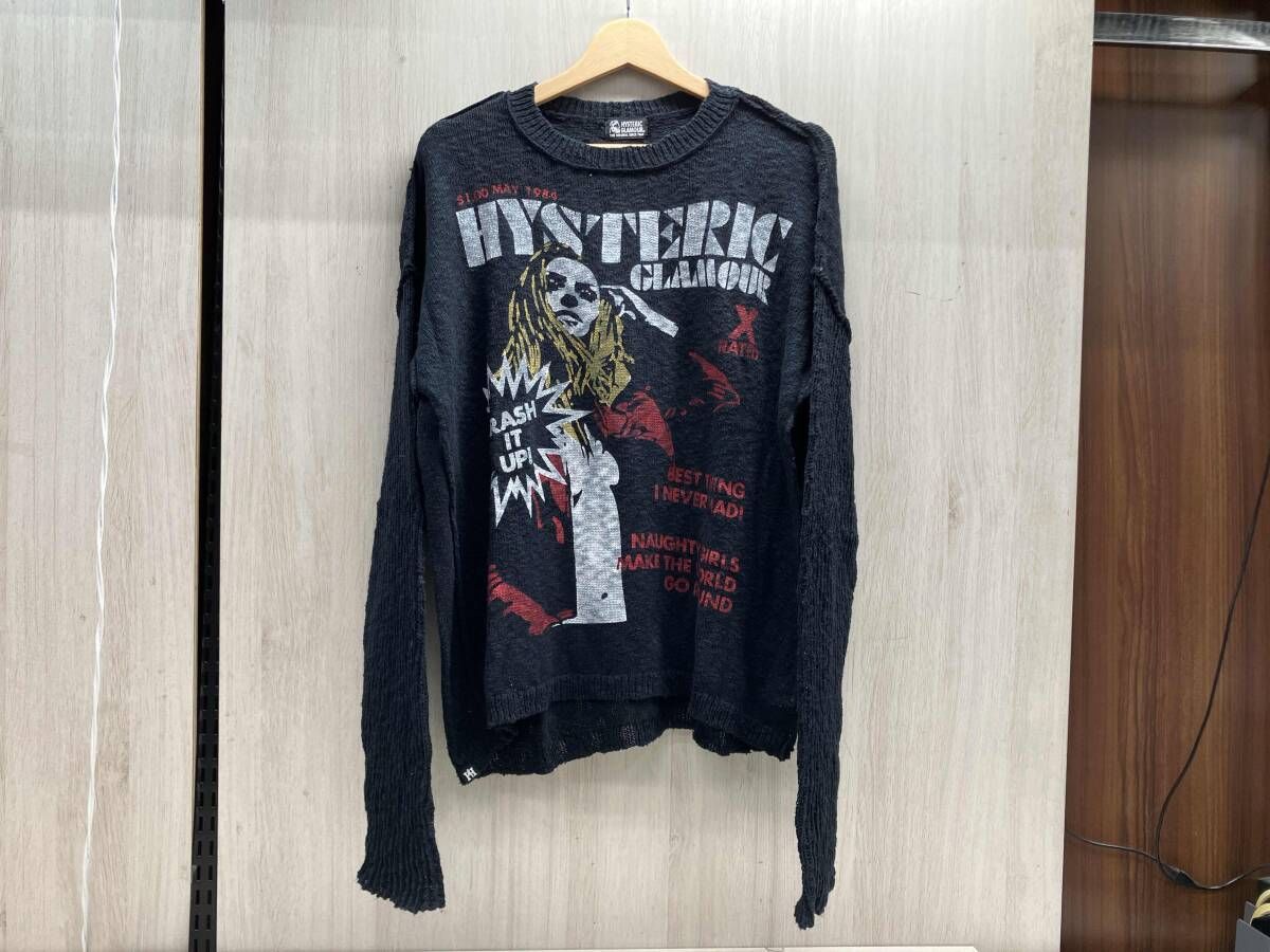 HYSTERIC GLAMOUR 01171CS03 ジャガードニット セーター ／ ヒスガール グラフィックプリント